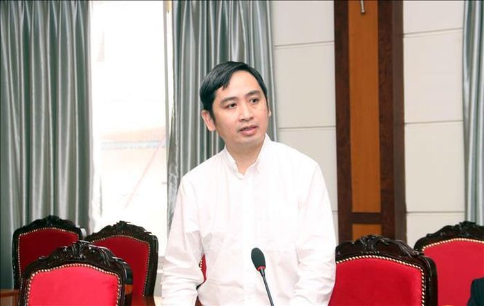 Ông Lâm Quang Hiếu, Hội Xuất bản Việt Nam, phát biểu tại Hội nghị.