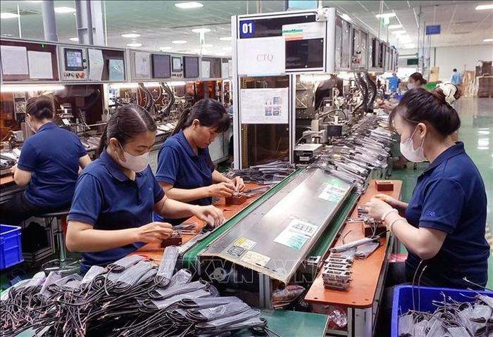 Ngành sản xuất sản phẩm điện tử, máy vi tính và sản phẩm quang học tiếp tục là lĩnh vực tạo ra giá trị sản xuất lớn nhất với mức tăng trưởng ấn tượng 58,73%.