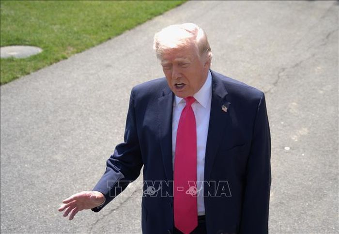 Tổng thống Mỹ Donald Trump phát biểu với báo giới tại Nhà Trắng, Washington, D.C. Ảnh: THX/TTXVN