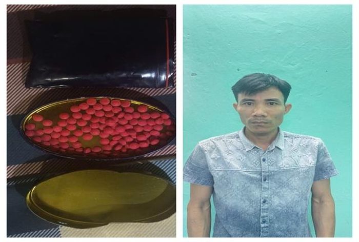 Đối tượng Nguyễn Văn Chung cùng số ma túy bị thu giữ