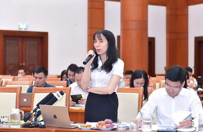 Bà Nguyễn Thị Hương, Phó Cục trưởng Cục Đầu tư nước ngoài phát biểu tại sự kiện. Ảnh: MOF