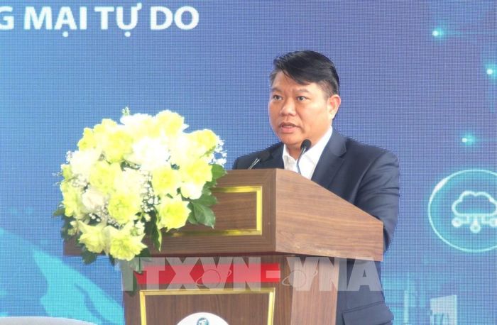 Ông Lê Văn Danh, Phó giám đốc Sở Công Thương Thành phố Hồ Chi Minh phát biểu. Ảnh: Mỹ Phương - TTXVN