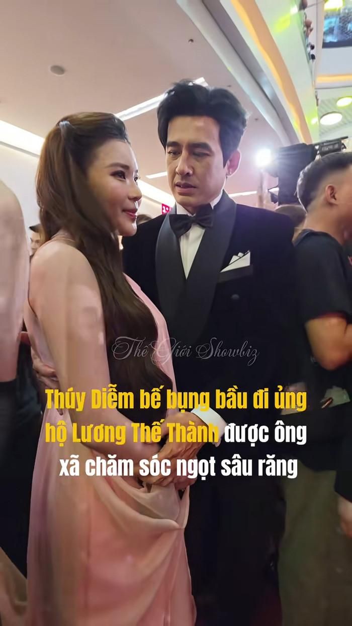 Lương Thế Thành hết mực quan tâm, lo lắng cho Thúy Diễm. Ảnh: thegioishowbiz349