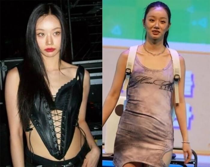 Những hình ảnh vòng bụng của Hyeri khi cô diện váy ôm sát biểu diễn trên sân khấu từng nhận về không ít ý kiến trái chiều.