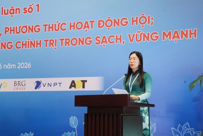 Bà Lê Thị Thanh Loan, Chủ tịch Hội LHPN tỉnh Đồng Nai, phát biểu
