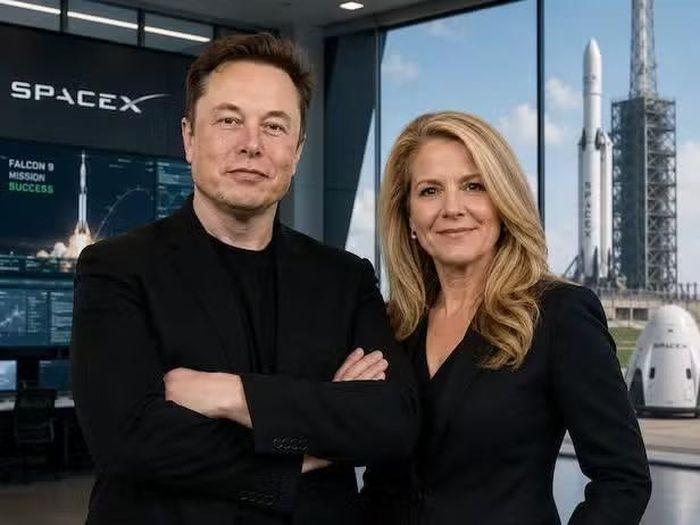 Tỷ phú Elon Musk và bà Gwynne Shotwell