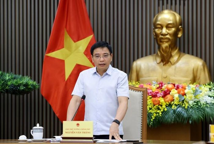 Phó Thủ tướng Nguyễn Văn Thắng phát biểu kết luận cuộc họp. Ảnh: VGP