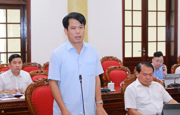 Trưởng Ban Tuyên giáo và Dân vận Tỉnh ủy Đào Xuân Yên phát biểu tại hội nghị.