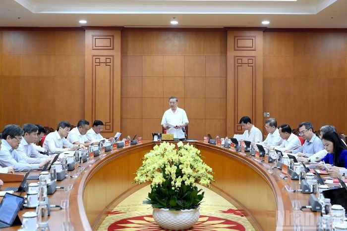 Quang cảnh buổi làm việc. Ảnh: Báo Nhân Dân