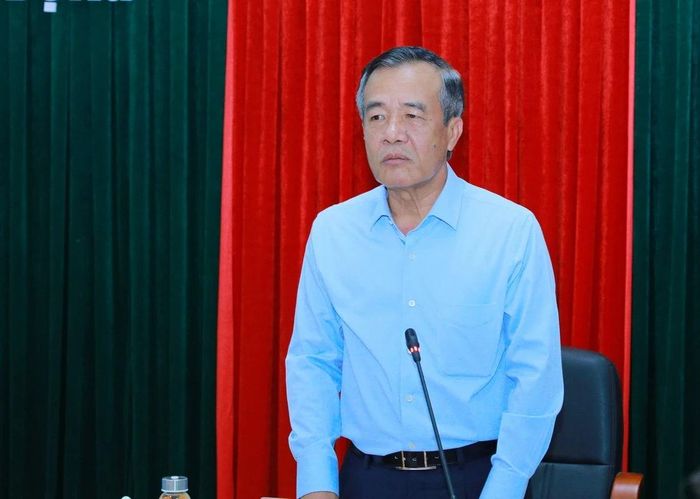 Bí thư Tỉnh ủy Lê Đức Thái phát biểu kết luận buổi làm việc.