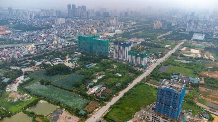 Hiện trạng khu vực từng quy hoạch dự ánKhu nhà ở cán bộ công chức Nhà xuất bản Chính trị Quốc gia - Sự thật. (Ảnh: Tiến Dũng).