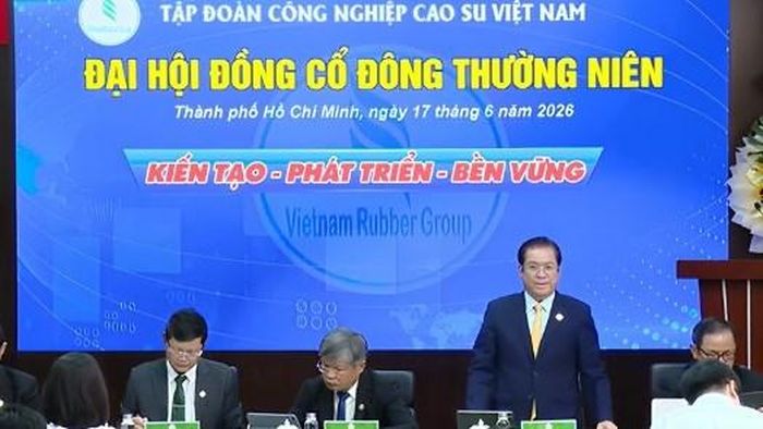 Tập đoàn Công nghiệp Cao su Việt Nam (GVR) tổ chức Đại hội đồng cổ đông thường niên năm 2026 vào 17/6. (Ảnh chụp màn hình)