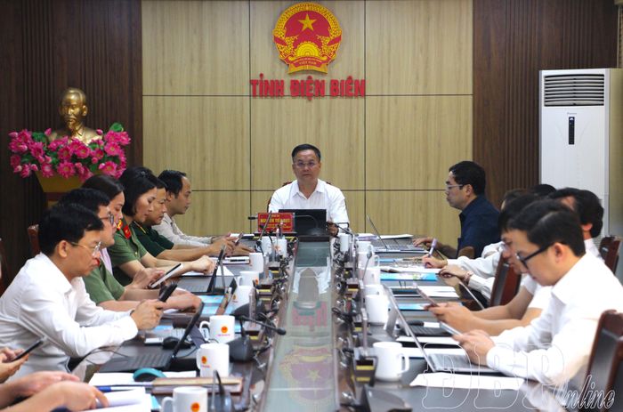 Đại biểu dự hội nghị tại điểm cầu tỉnh Điện Biên.