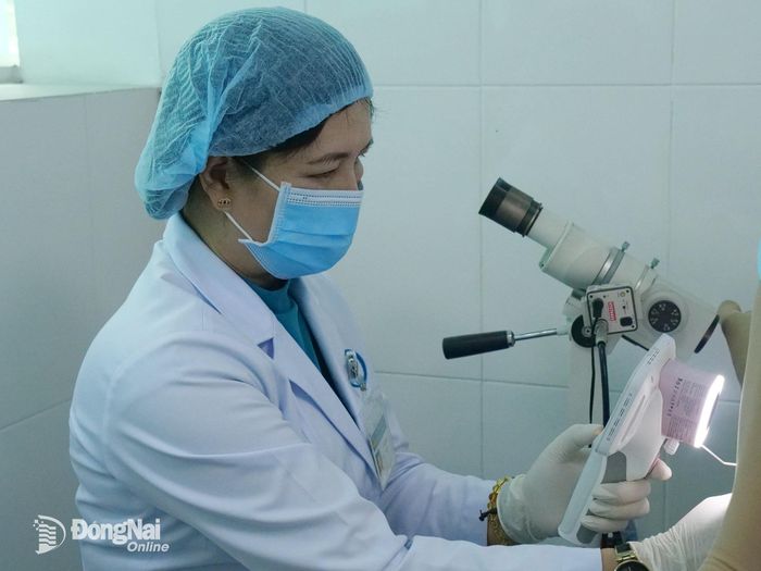 Bệnh viện Đa khoa Thống Nhất ứng dụng AI để tầm soát ung thư cổ tử cung cho bệnh nhân. Ảnh: Hạnh Dung