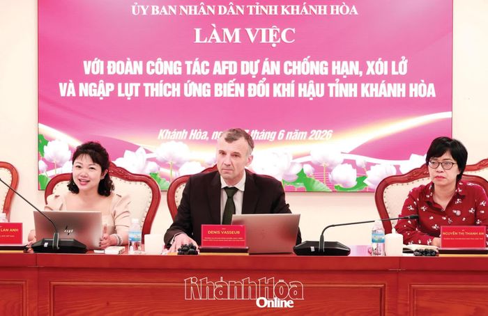 Đoàn công tác của Cơ quan Phát triển Pháp (AFD) tại buổi làm việc.