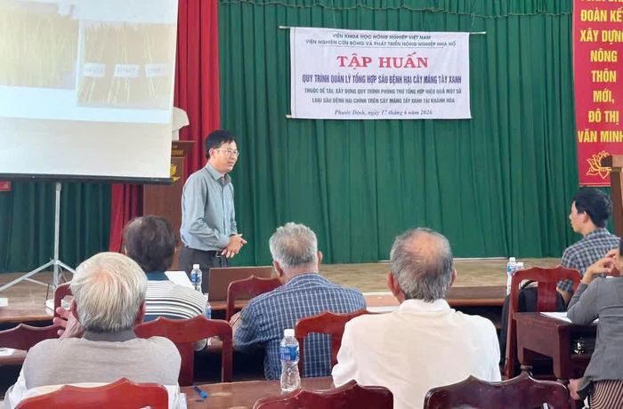 Quang cảnh lớp tập huấn.