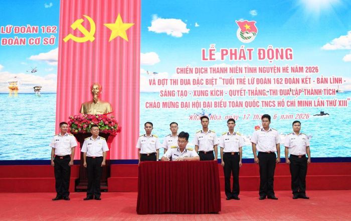 Đại diện các tổ chức đoàn ký kết giao ước thi đua.