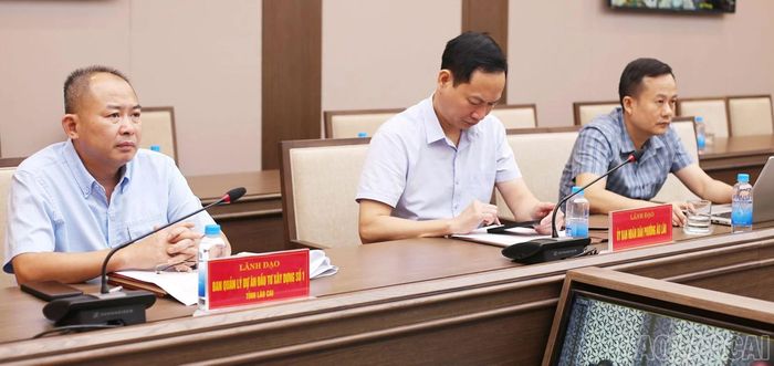 Các đại biểu tham dự hội nghị tại điểm cầu tỉnh Lào Cai.