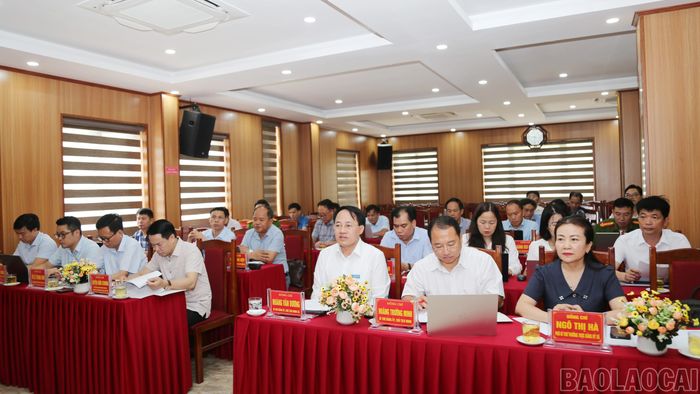 Các đại biểu dự buổi làm việc.