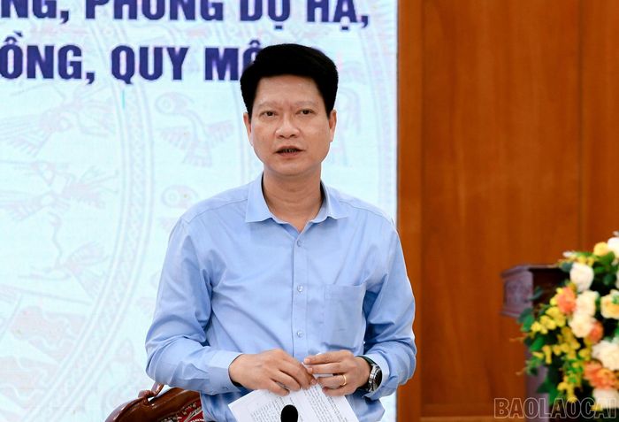 Các đồng chí Thường trực Tỉnh ủy phát biểu tại buổi làm việc.