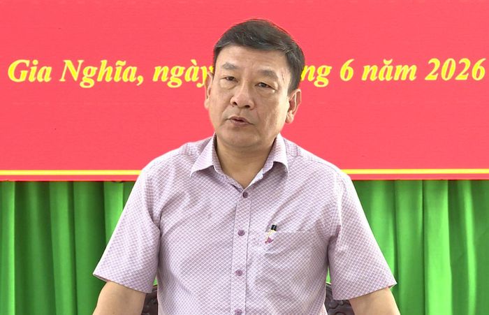 Phó Bí thư Tỉnh ủy Lâm Đồng Bùi Thắng phát biểu kết luận buổi làm việc