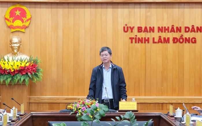 Phó Chủ tịch UBND tỉnh Nguyễn Hồng Hải phát biểu chỉ đạo tại buổi làm việc