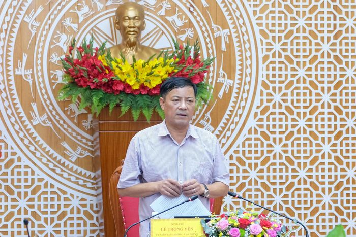 Ủy viên Ban Thường vụ Tỉnh ủy, Phó Chủ tịch Thường trực UBND tỉnh Lê Trọng Yên chỉ đạo tại hội nghị