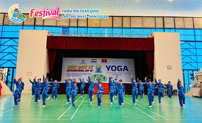 Đồng diễn võ nhạc Vovinam, một trong những hoạt động đáng chú ý tại Festival