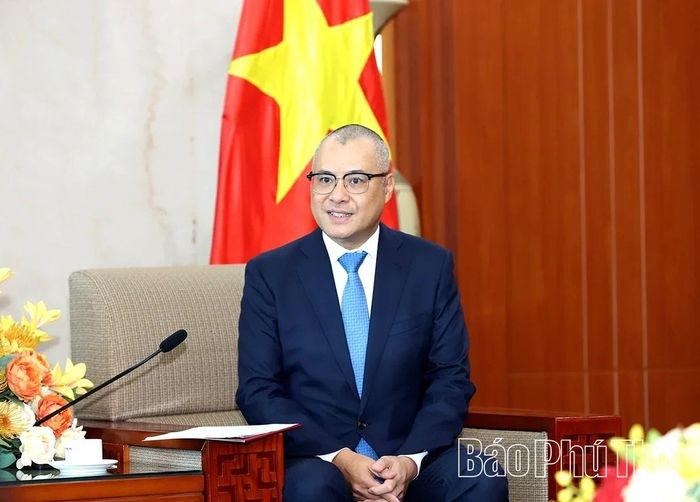 Bí thư Tỉnh ủy Phạm Đại Dương phát biểu tại buổi tiếp.