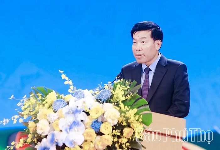 Đồng chí Thứ trưởng Bộ Ngoại giao Việt Nam Nguyễn Mạnh Cường phát biểu tại chương trình.