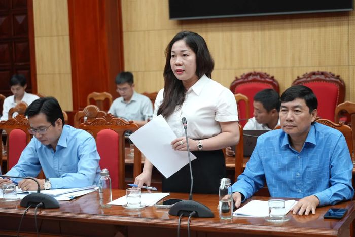 Đại diện lãnh đạo Sở Tư pháp phát biểu tại buổi làm việc - Ảnh: T.Đ
