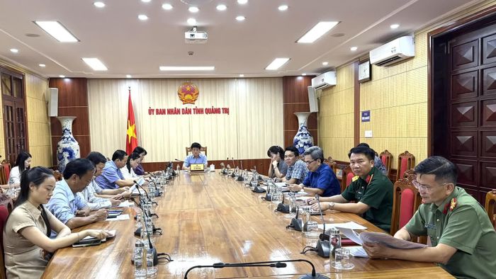 Quang cảnh hội nghị tại điểm cầu Quảng Trị - Ảnh: N.L