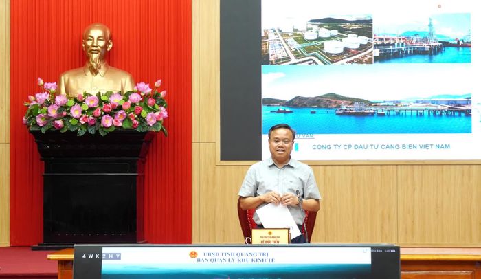 Đồng chí Lê Đức Tiến, Phó Chủ tịch UBND tỉnh phát biểu kết luận tại buổi làm việc - C.H