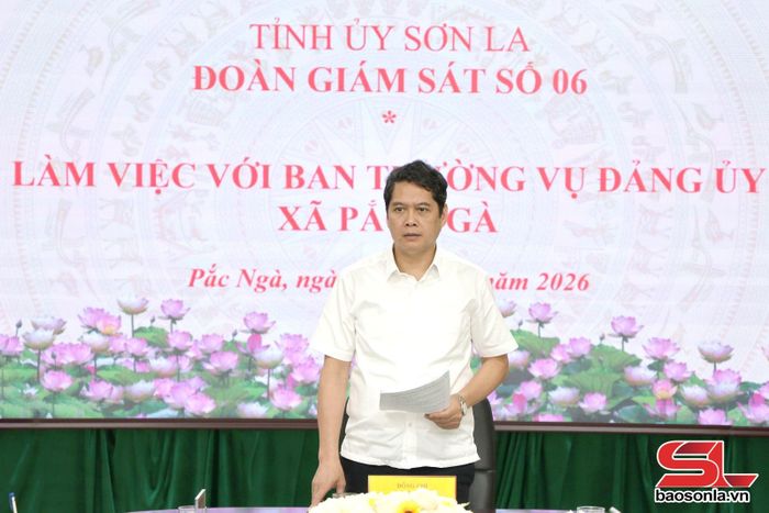 Đồng chí Vi Đức Thọ phát biểu tại cuộc giám sát.