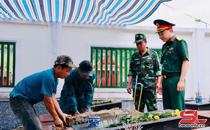 Các lực lượng tham gia khai quật hài cốt liệt sĩ tại Nghĩa trang liệt sĩ, tử sĩ Viện Quân y 6, Quân khu Tây Bắc