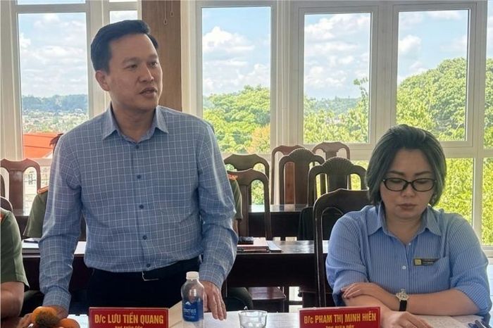 Phó Giám đốc Sở Giáo dục và Đào tạo Lưu Tiến Quang phát biểu