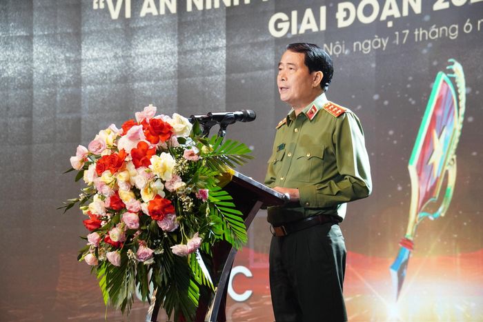Thượng tướng Lê Quốc Hùng, Ủy viên Trung ương Đảng, Thứ trưởng Bộ Công an phát biểu tại sự kiện