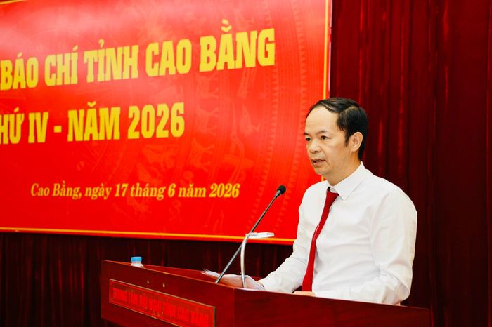 Đồng chí Trần Hoài Nam, Chủ tịch Hội Nhà báo tỉnh phát động Giải Báo chí tỉnh Cao Bằng lần thứ V năm 2027.