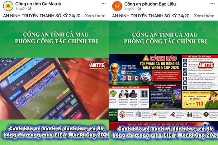 Chương trình “An ninh truyền thanh số” cảnh báo hành vi đánh bạc, cá độ bóng đá trong mùa World Cup được đăng tải trên các nền tảng số.