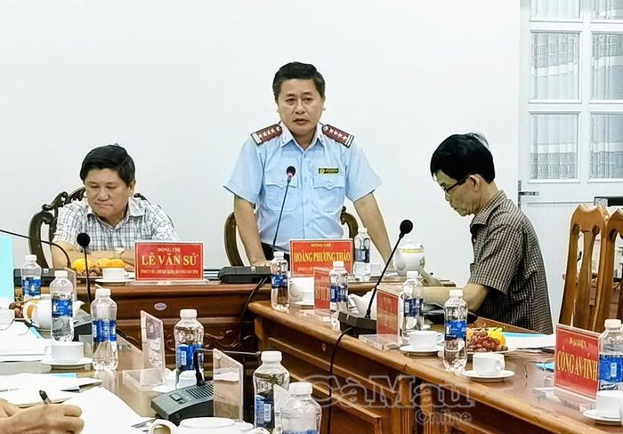 Ông Hoàng Phương Thảo, Chánh Thanh tra tỉnh, trình bày quá trình xác minh vụ việc.