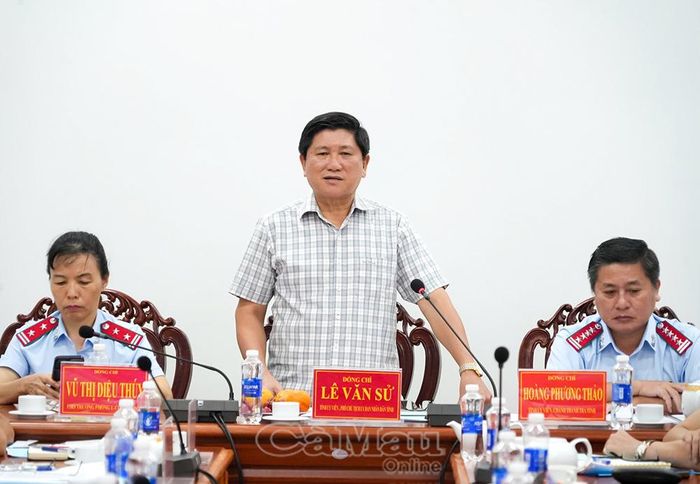 Phó Chủ tịch UBND tỉnh Lê Văn Sử phát biểu kết luận tại buổi tiếp công dân.