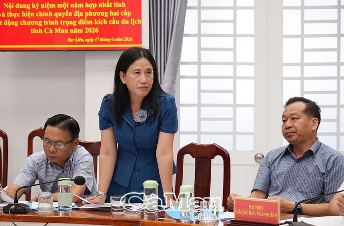 Phó Chủ tịch Liên hiệp các Hội Văn học - Nghệ thuật tỉnh Ngô Thanh Nhã báo cáo tiến độ chuẩn bị cho Triển lãm ảnh Thời sự - Nghệ thuật với hơn 270 tác phẩm.