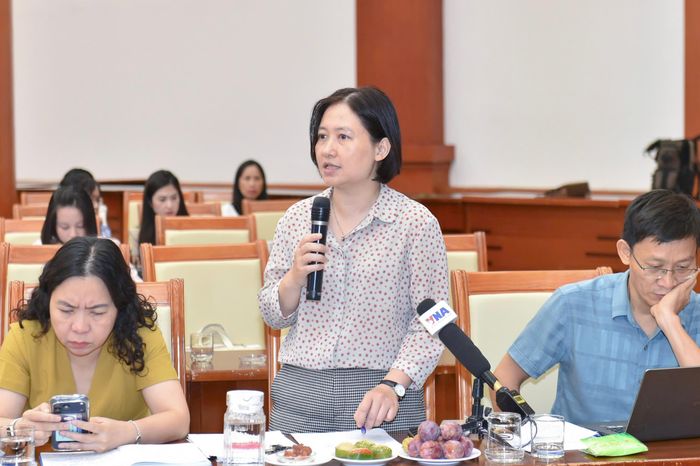 Bà Nguyễn Thu Thủy - Phó Cục trưởng Cục Tài chính doanh nghiệp, Bộ Tài chính - chia sẻ. Ảnh: Trần Nam