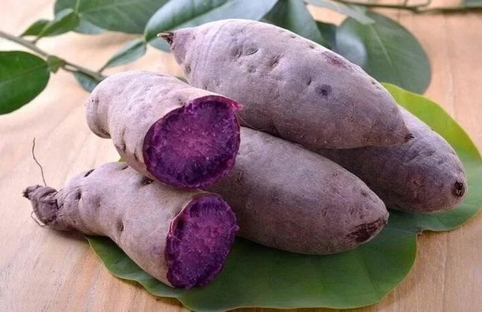 Khoai lang tím là thực phẩm dễ tìm, dễ mua, dễ chế biến. Ảnh minh họa