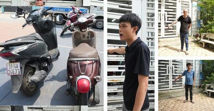 Các đối tượng tại hiện trường và phương tiện