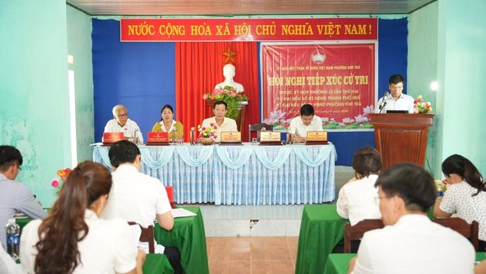 Ngày 16/6, Ủy ban MTTQ Việt Nam phường Kim Trà tổ chức Hội nghị tiếp xúc cử tri