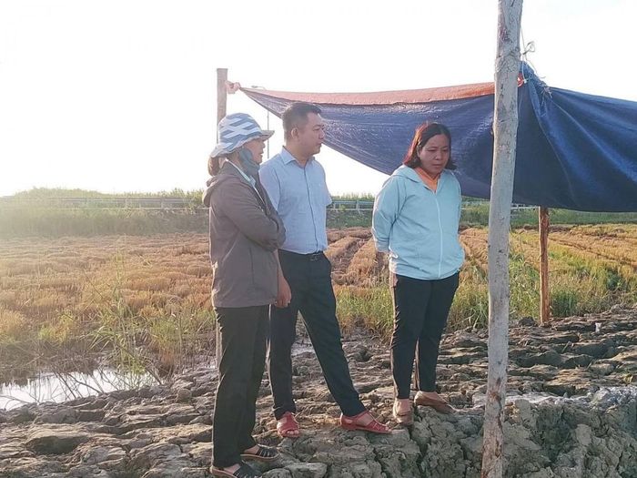 Đại diện Đảng ủy, UBND phường Dương Nỗ cùng các đơn vị chuyên môn liên quan tham dự bàn giao và thả giống