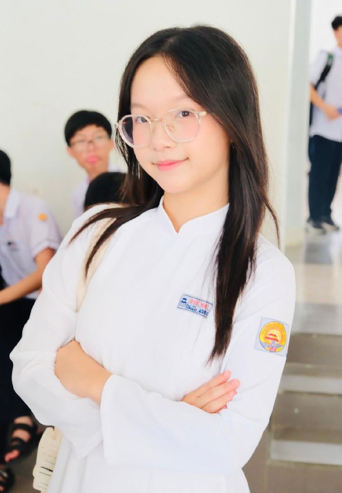 Trương Nguyễn An Nhiên, đại biểu trẻ nhất trong 786 đại biểu tham dự ại hội Đoàn toàn quốc lần thứ XIII sắp tới. (Ảnh: NVCC)