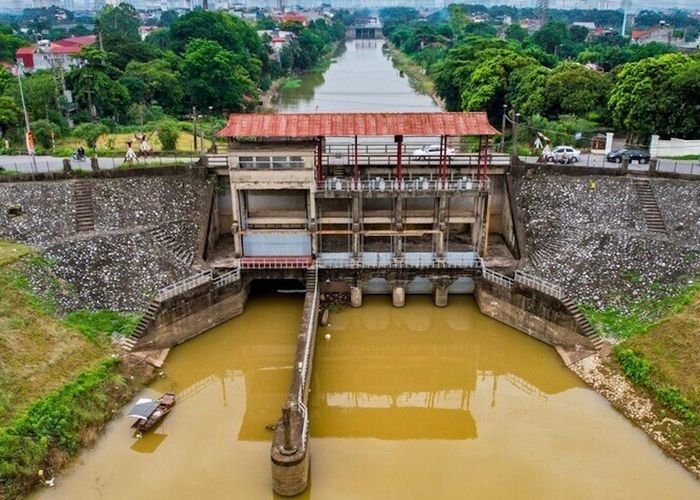 Cống Liên Mạc là một trong 5 trọng điểm xung yếu của Hà Nội trong mùa mưa bão năm 2026. Ảnh: CTV