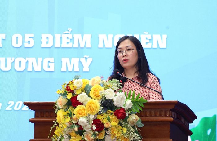 Trưởng phòng Văn hóa - Xã hội phường Chương Mỹ Nguyễn Minh Ngọc cho biết, từ đầu năm 2026 đến nay, trên địa bàn không ghi nhận vụ ngộ độc thực phẩm. Ảnh: Kim Nhuệ